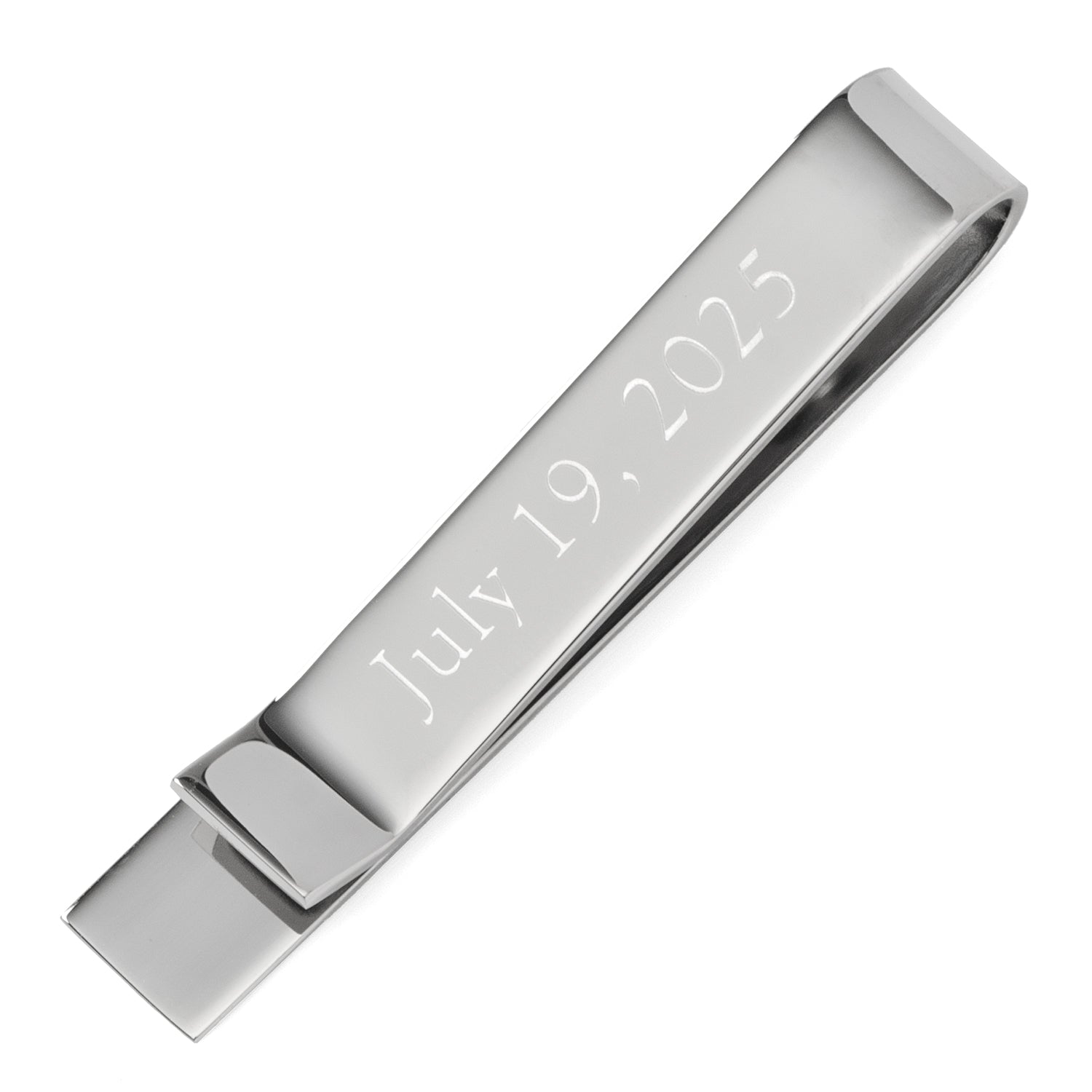 The Cufflinks.com Wedding Title Engravable Tie Bar, personalized with “Father of the Bride” and “March 15, 2025,” makes a thoughtful groomsmen gift or keepsake for your wedding day.