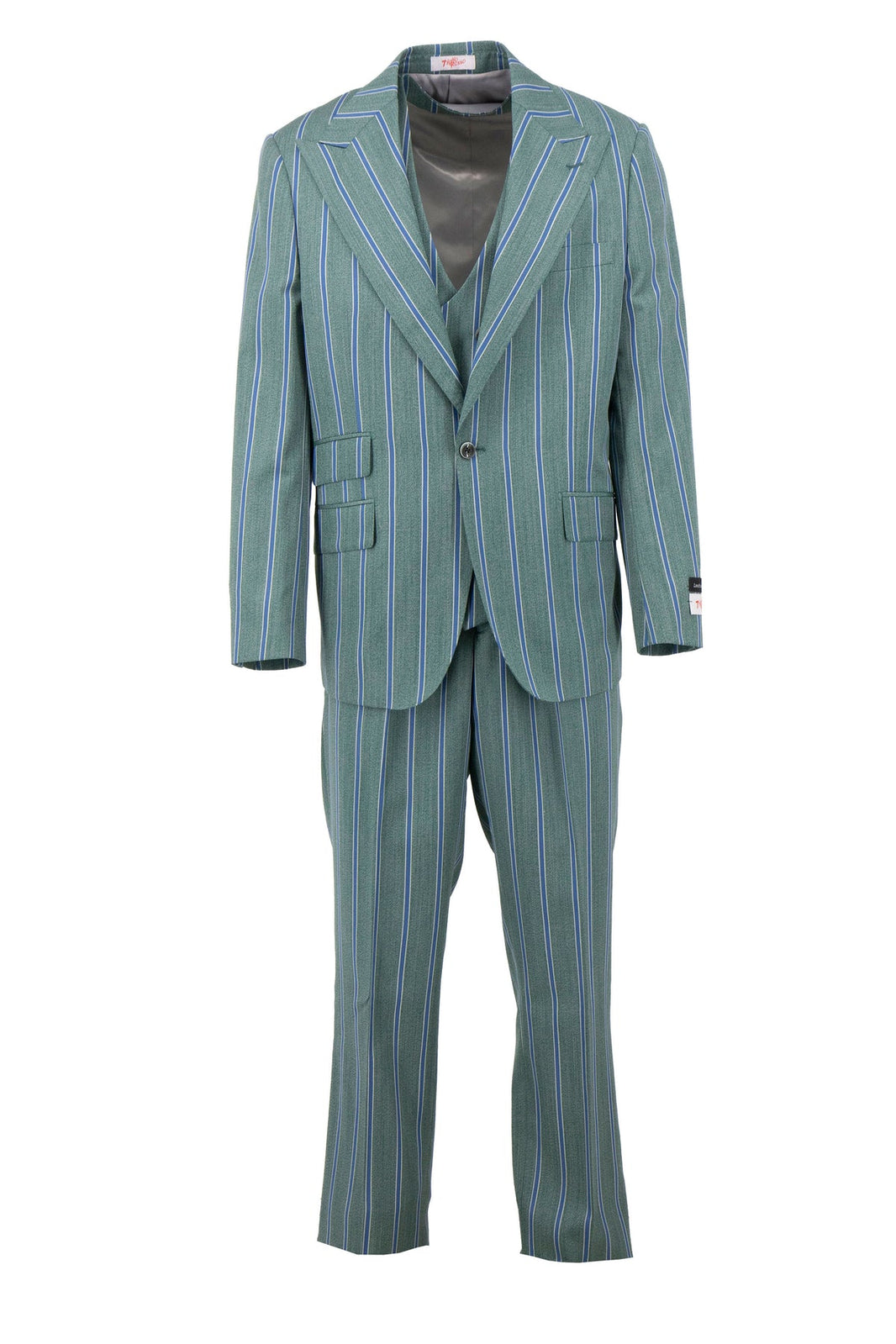 Tiglio Rosso Orvietto Blue Pinstripe Semi Wide Leg  TL26052  (IN STORE)