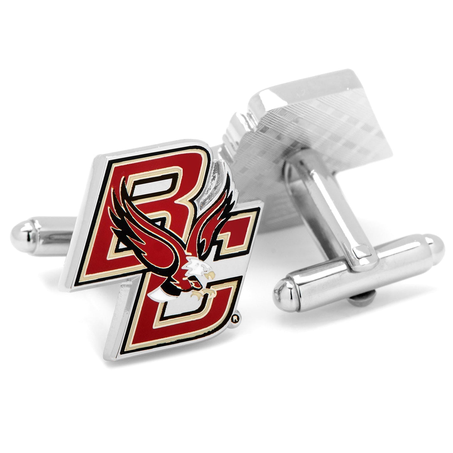 Display your school spirit with NCAA Boston College University Eagles Cufflinks by Cufflinks.com, featuring the maroon and gold logo with eagle—an essential for any NCAA cufflinks collection.
