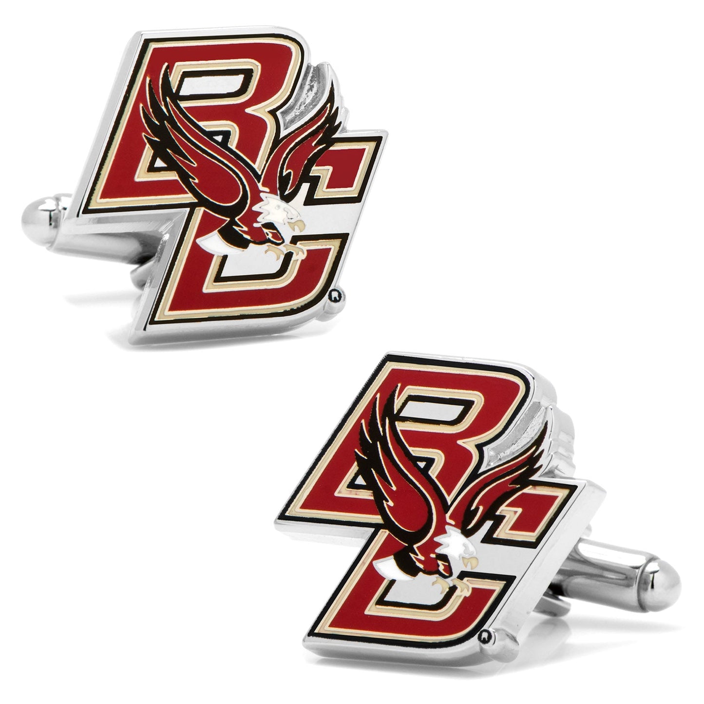 Display your school spirit with NCAA Boston College University Eagles Cufflinks by Cufflinks.com, featuring the maroon and gold logo with eagle—an essential for any NCAA cufflinks collection.