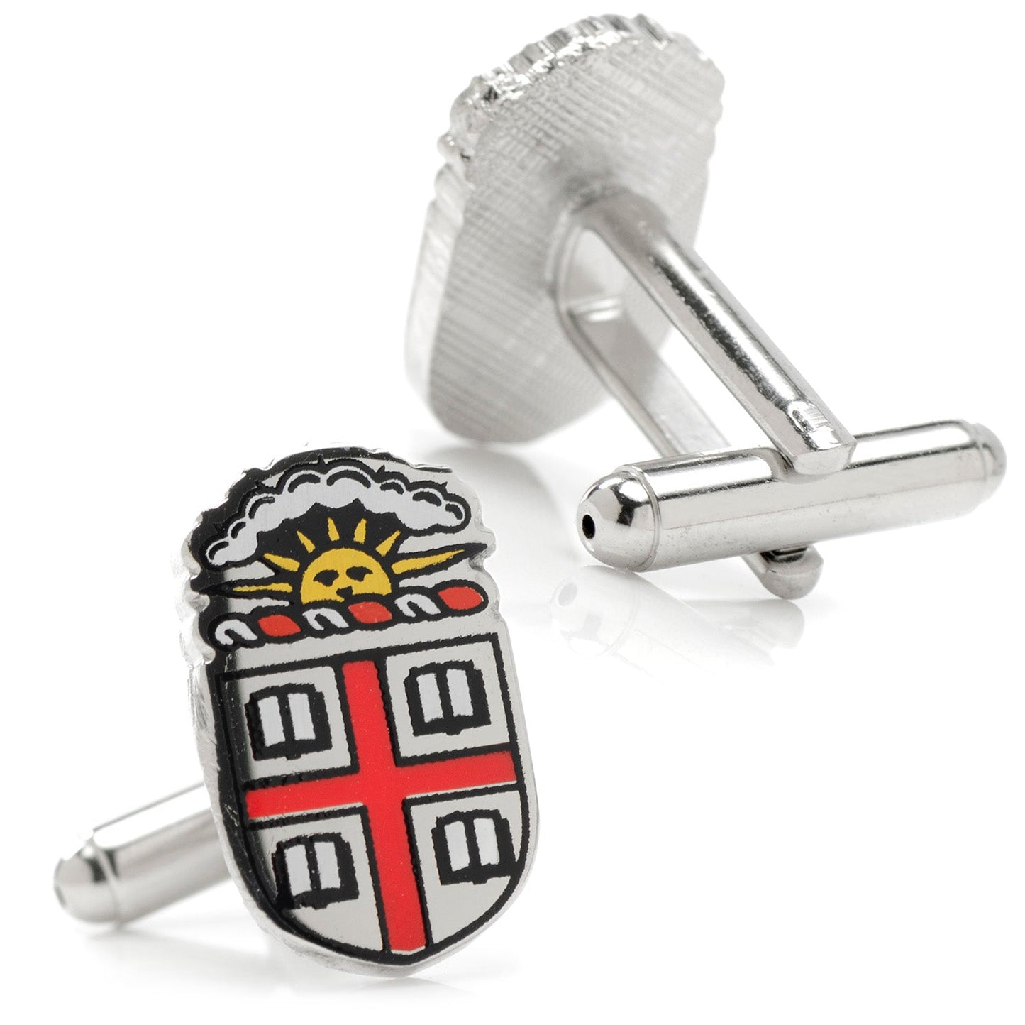 NCAA Brown University Cufflinks by Cufflinks.com feature the school's shield logo—a red cross, four books, and a rising sun—making them a stylish way to show your school spirit.
