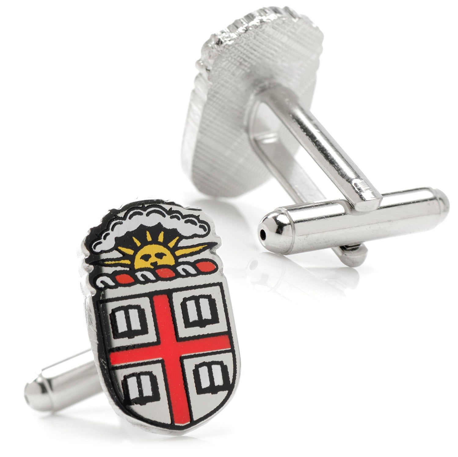 NCAA Brown University Cufflinks by Cufflinks.com feature the school's shield logo—a red cross, four books, and a rising sun—making them a stylish way to show your school spirit.