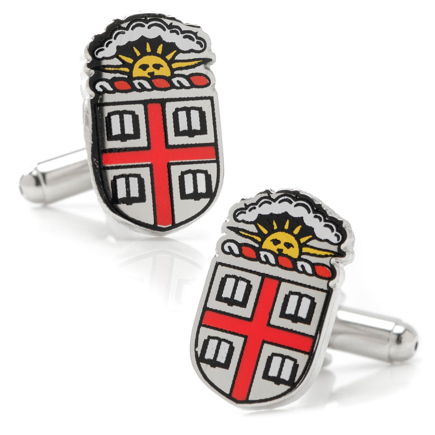 NCAA Brown University Cufflinks by Cufflinks.com feature the school's shield logo—a red cross, four books, and a rising sun—making them a stylish way to show your school spirit.