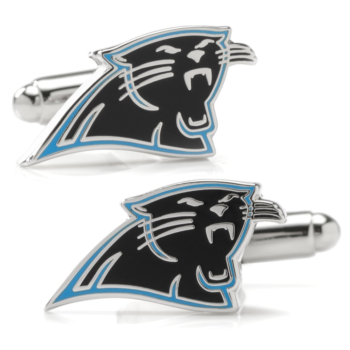 Show your team spirit with NFL Carolina Panthers Cufflinks by Cufflinks.com, featuring the iconic panther logo in bold blue, black, and white—perfect for any fan of NFL cufflinks.