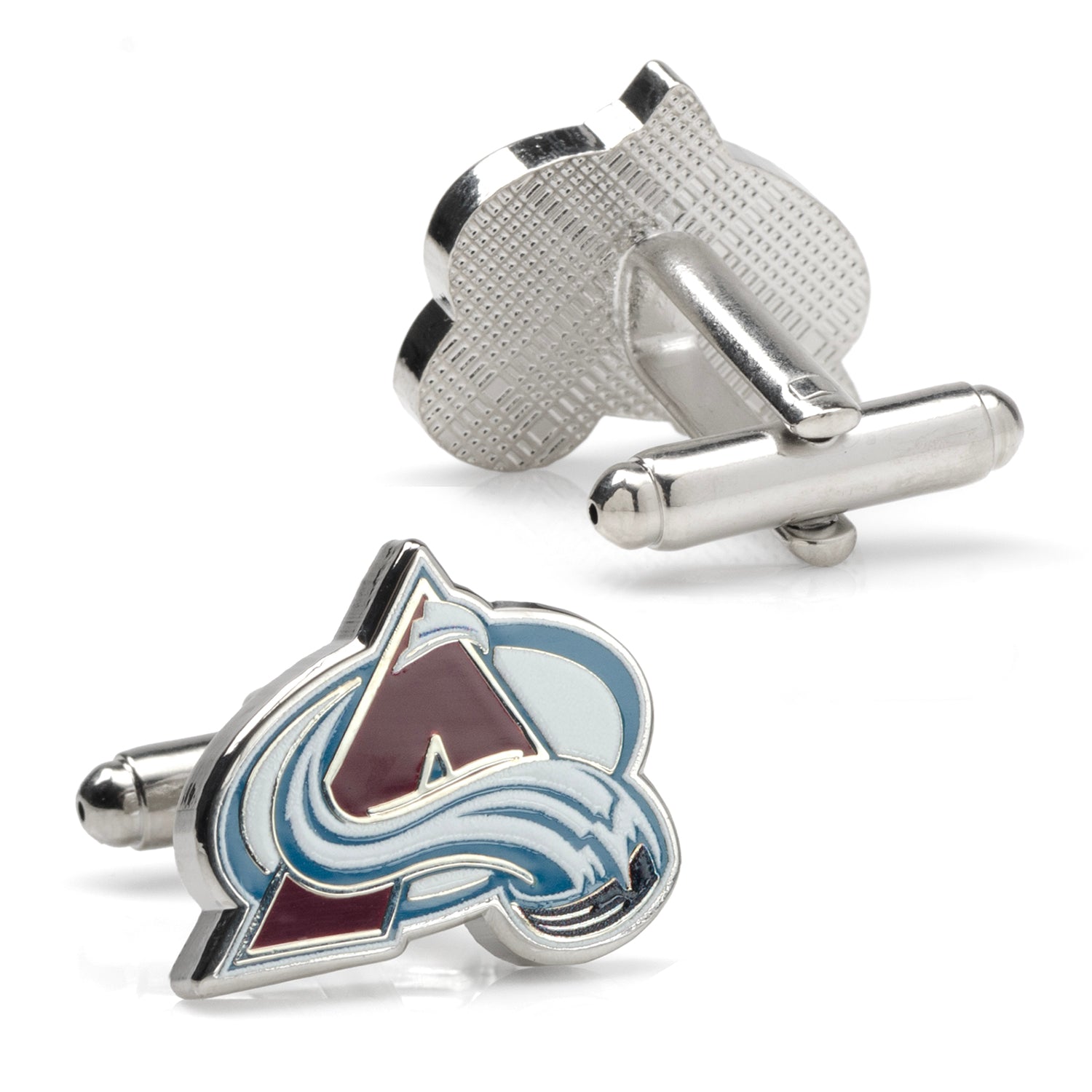 Show your team spirit with NHL Colorado Avalanche Cufflinks by Cufflinks.com, featuring the official team logo in maroon, blue, and white—the perfect NHL accessory for devoted fans.