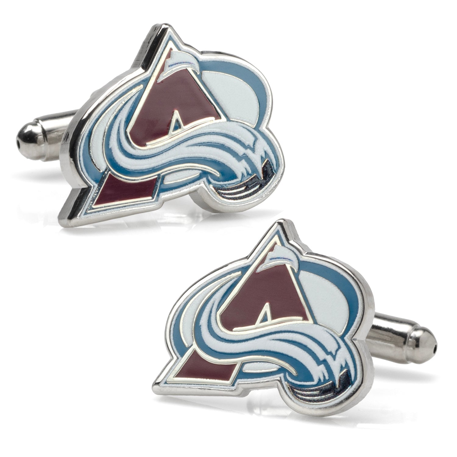 Show your team spirit with NHL Colorado Avalanche Cufflinks by Cufflinks.com, featuring the official team logo in maroon, blue, and white—the perfect NHL accessory for devoted fans.