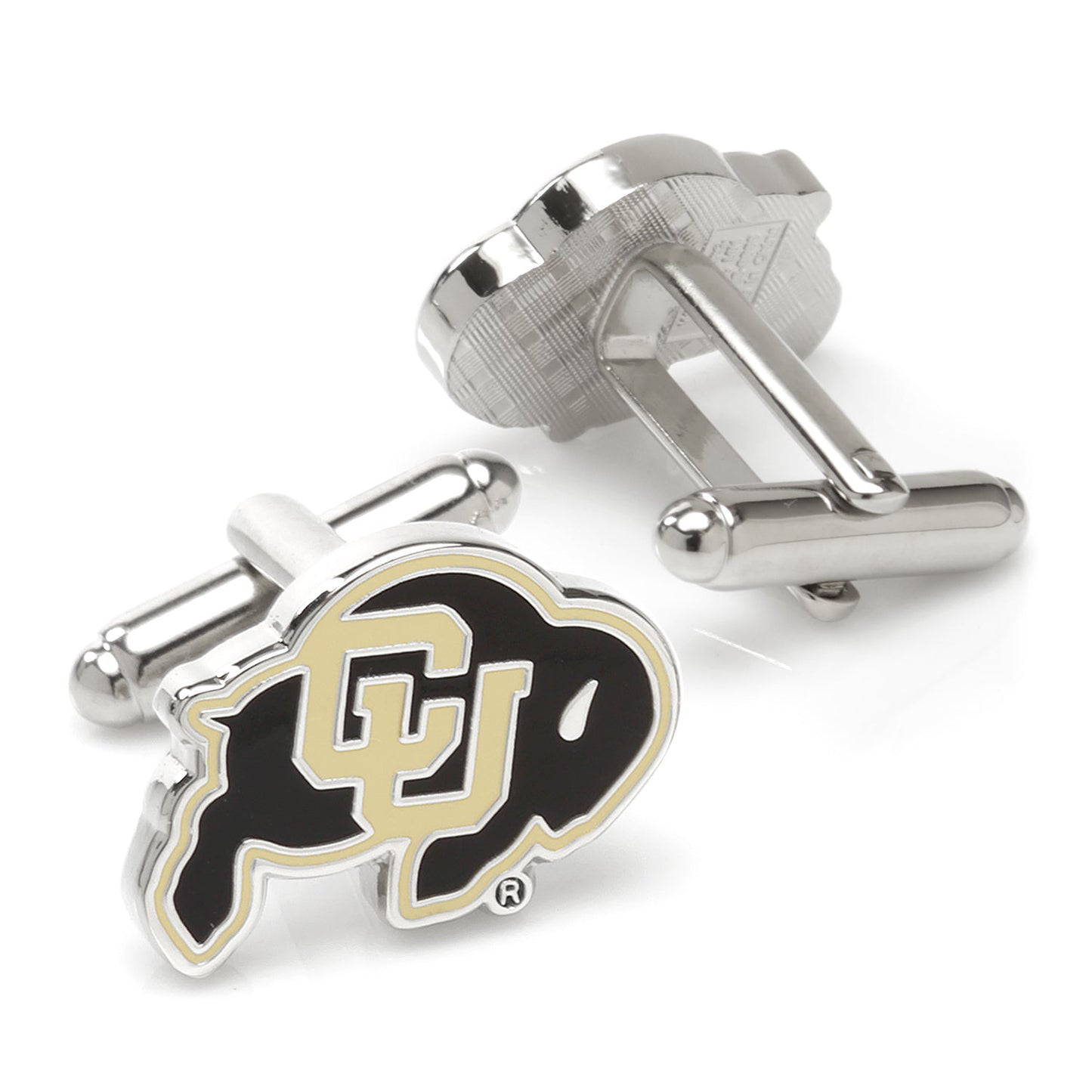 Show your team spirit with Cufflinks.com NCAA University of Colorado Buffaloes Cufflinks, featuring the official black and gold logo—ideal for any fan.