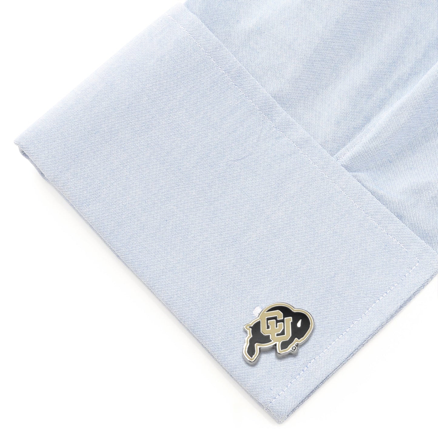 Show your team spirit with Cufflinks.com NCAA University of Colorado Buffaloes Cufflinks, featuring the official black and gold logo—ideal for any fan.