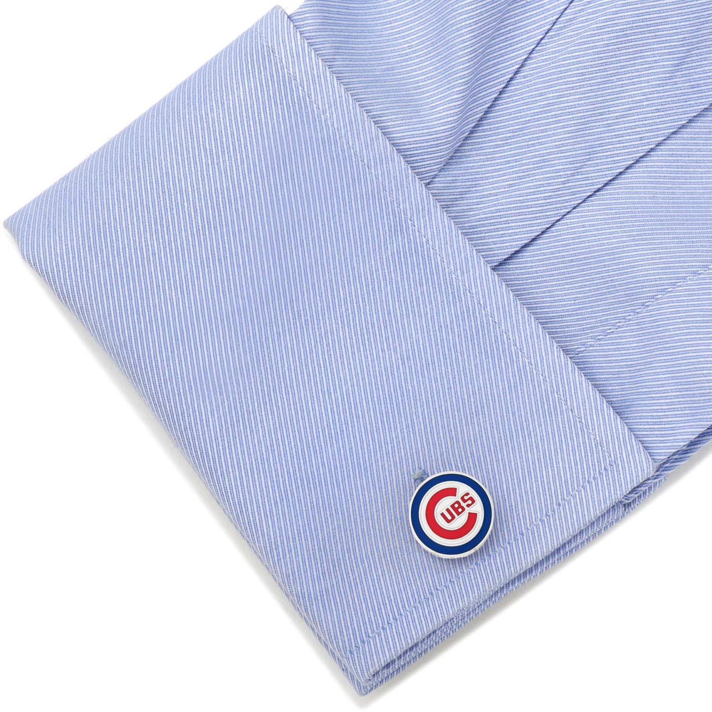 MLB Chicago Cubs Cufflinks by Cufflinks.com feature the team's logo—a red "CUBS" in a blue and red circle on white—making them the perfect, stylish accessory for any fan.