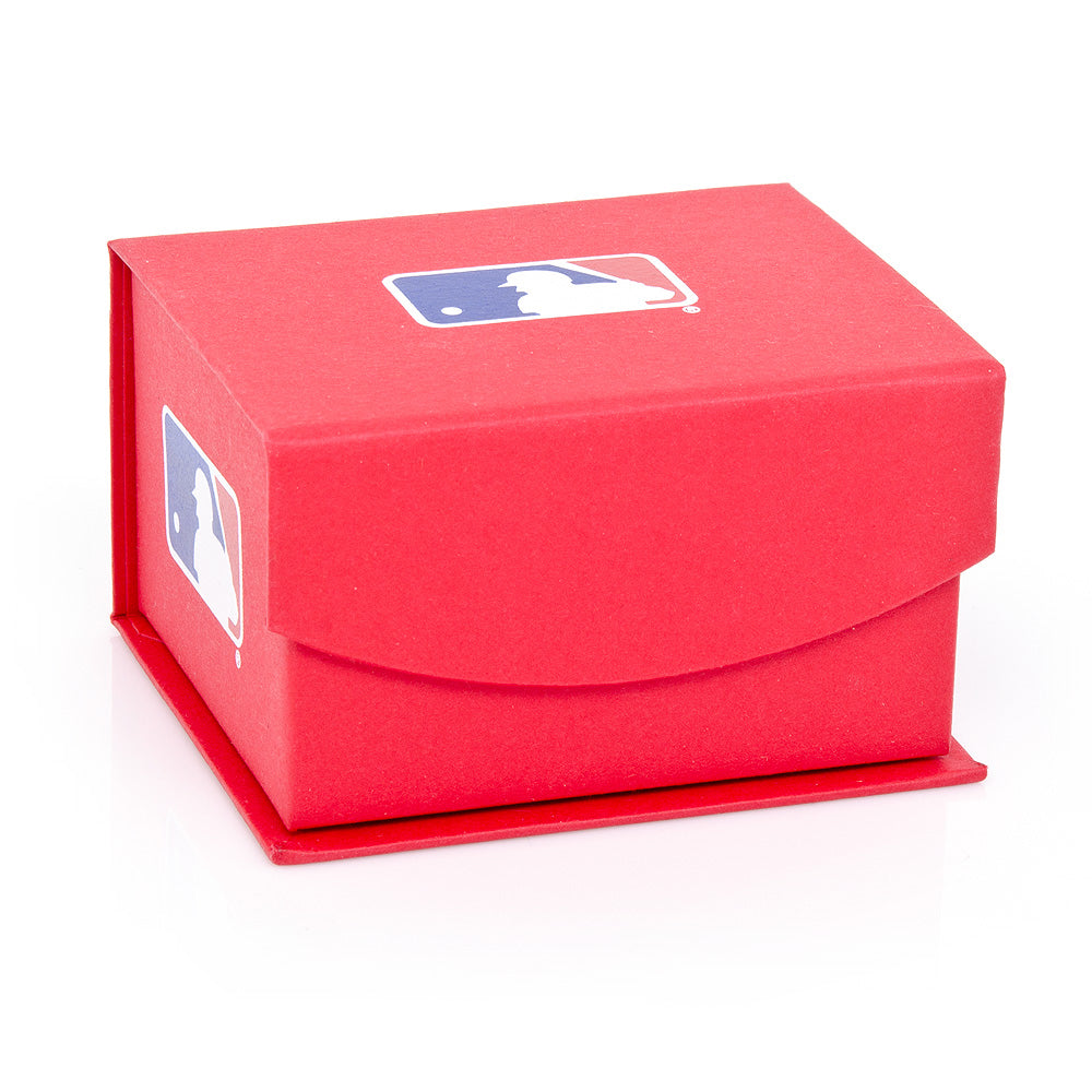 MLB Chicago Cubs Cufflinks by Cufflinks.com feature the team's logo—a red "CUBS" in a blue and red circle on white—making them the perfect, stylish accessory for any fan.