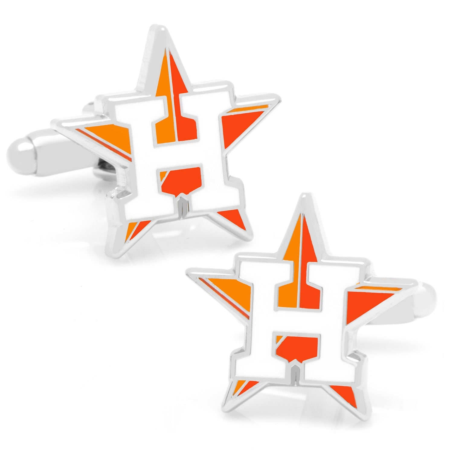 The MLB Houston Astros Cufflinks and Tie Bar Gift Set from Cufflinks.com features the team's orange and white star logo, making it a must-have accessory for any Astros fan.