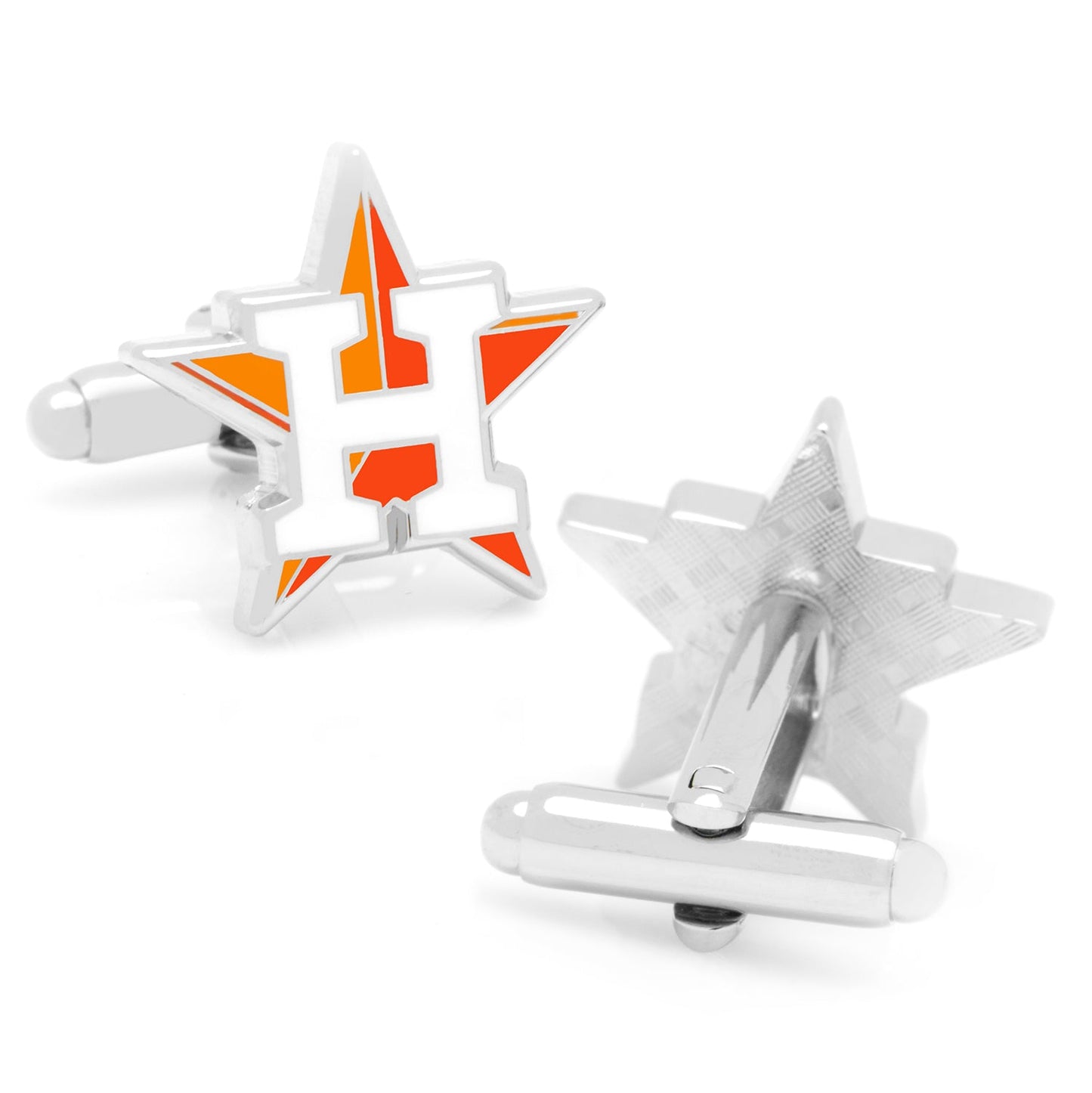 The MLB Houston Astros Cufflinks and Tie Bar Gift Set from Cufflinks.com features the team's orange and white star logo, making it a must-have accessory for any Astros fan.