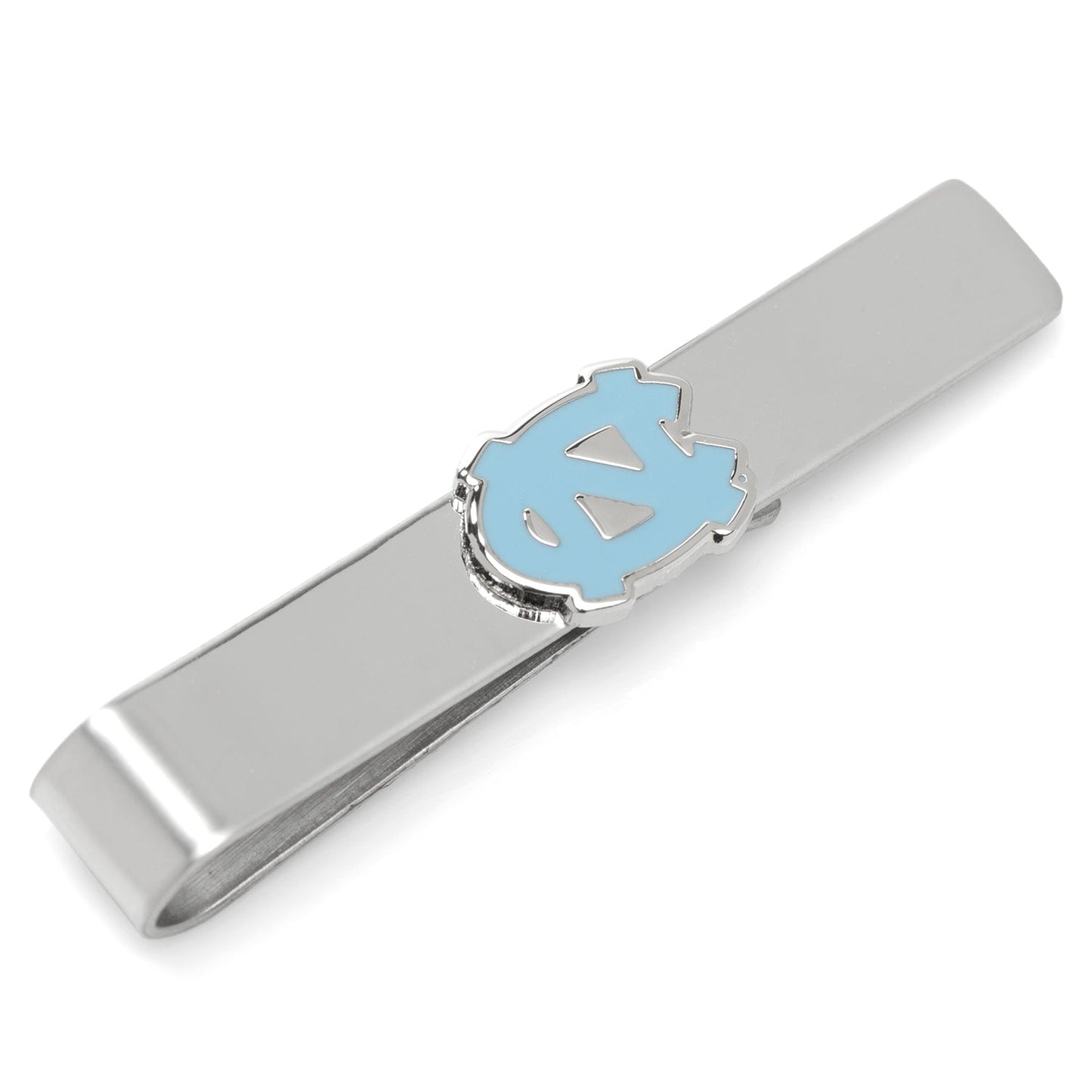 The NCAA University of North Carolina Tar Heels Tie Bar by Cufflinks.com features a silver finish with a blue logo, perfect for any Tar Heels fan or NCAA supporter.
