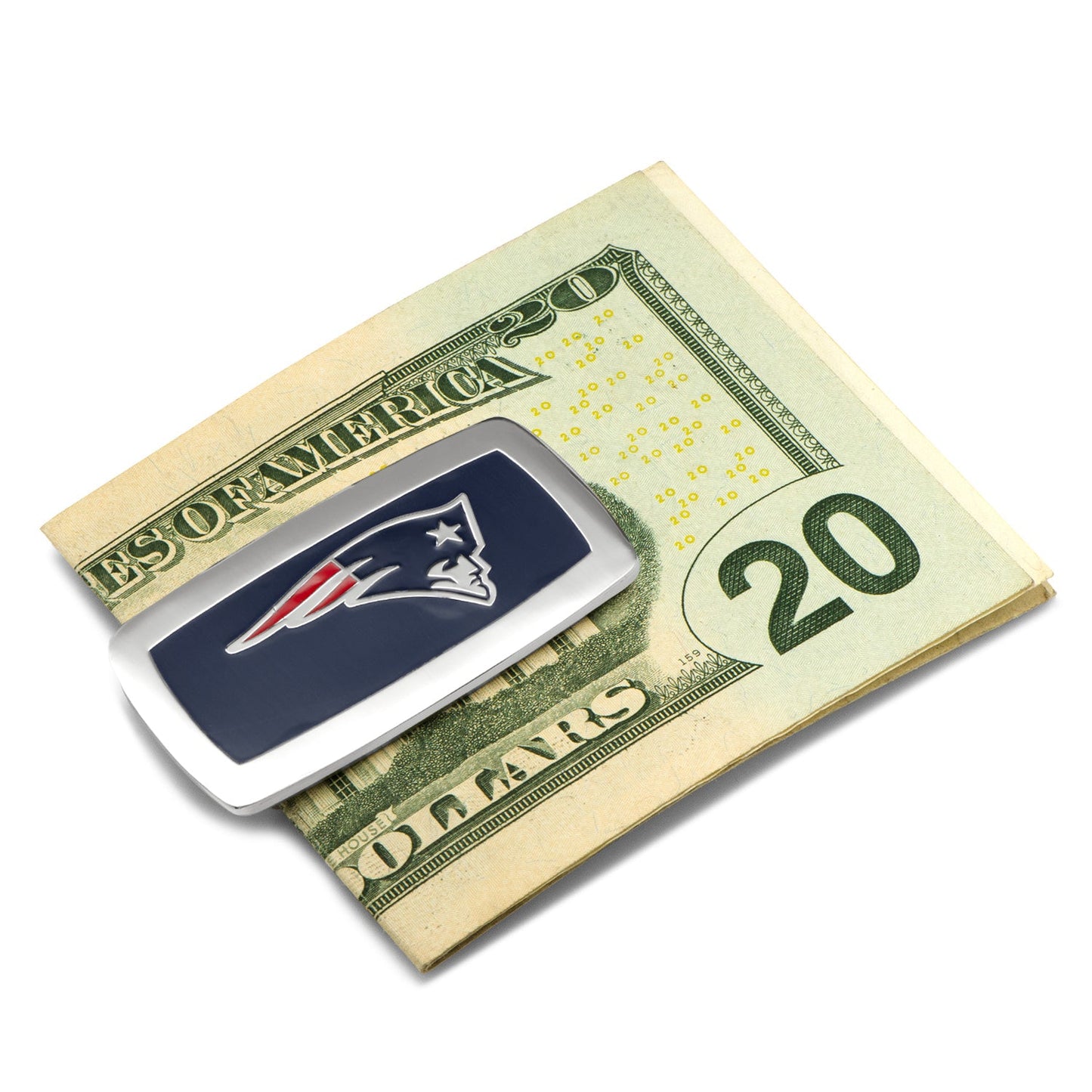 Show your team spirit with the NFL New England Patriots Cushion Money Clip by Cufflinks.com—an ideal football accessory or a perfect match for your favorite Patriots gear.