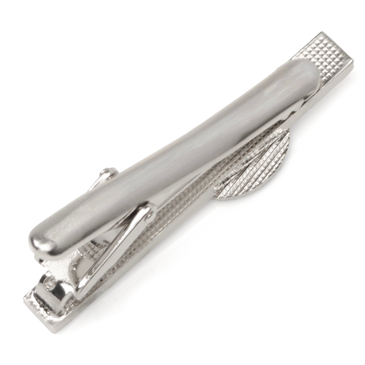 The NCAA Penn State University Cufflinks and Tie Clip Gift Set by Cufflinks.com features silver accessories with a navy emblem and white Nittany Lion head—perfect for any fan or alum.