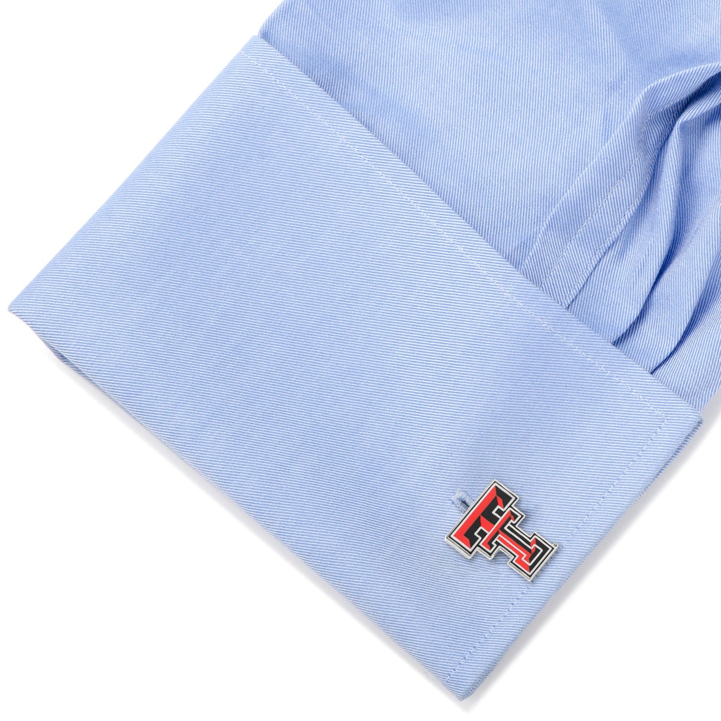 Show school spirit with NCAA Texas Tech University Red Raiders Cufflinks by Cufflinks.com, featuring the iconic double "T" logo in black, red, and white—ideal for any proud Red Raiders fan.