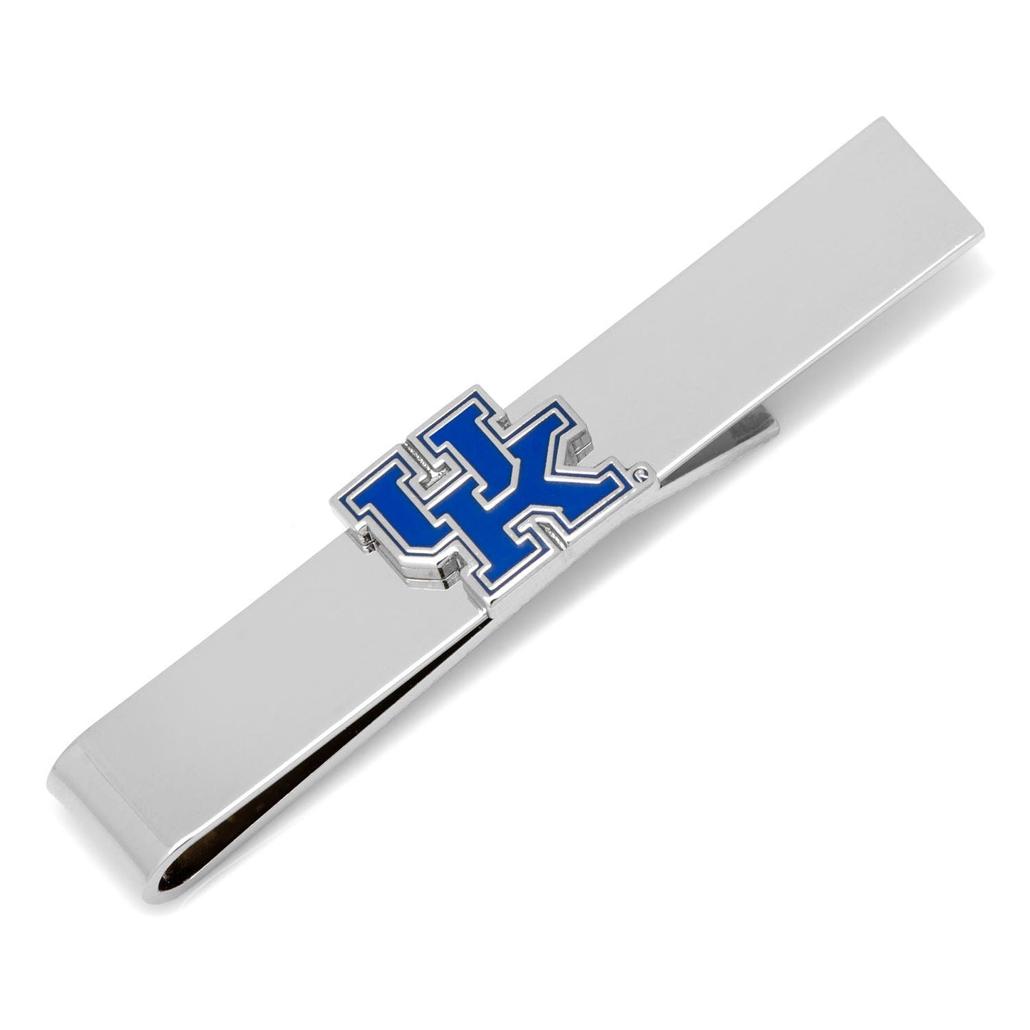 Show your school spirit with the NCAA University of Kentucky Cufflinks and Tie Bar Gift Set from Cufflinks.com, featuring matching cufflinks and a tie bar adorned with the blue and white "UK" logo on a crisp white background.