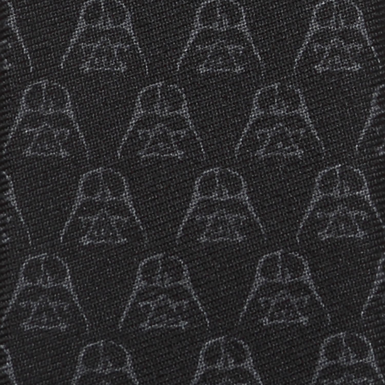 The Star Wars Darth Vader Black Skinny Tie by Cufflinks.com features a subtle pattern of Darth Vader helmets—an elegant silk accessory perfect for any Star Wars fan.