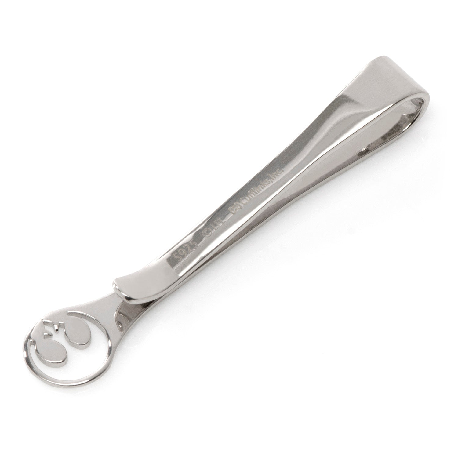 Complement your Star Wars Rebel Alliance Crest Cutout Sterling Silver Tie Bar by Cufflinks.com with these sterling silver ice tongs—flat gripping ends and a circular handle feature a matching cut-out design, perfect for any Star Wars fan.