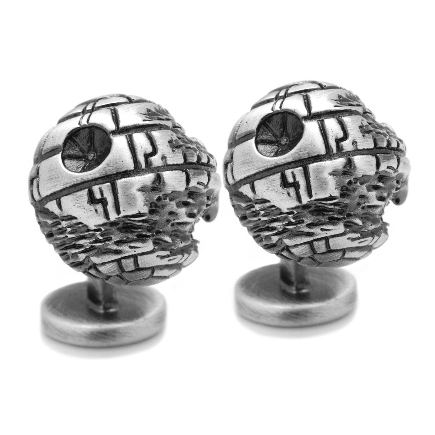 Showcase your fandom with Cufflinks.com's Star Wars Death Star II 3D Cufflinks—metallic, detailed accessories that add a subtle galactic flair to any outfit.