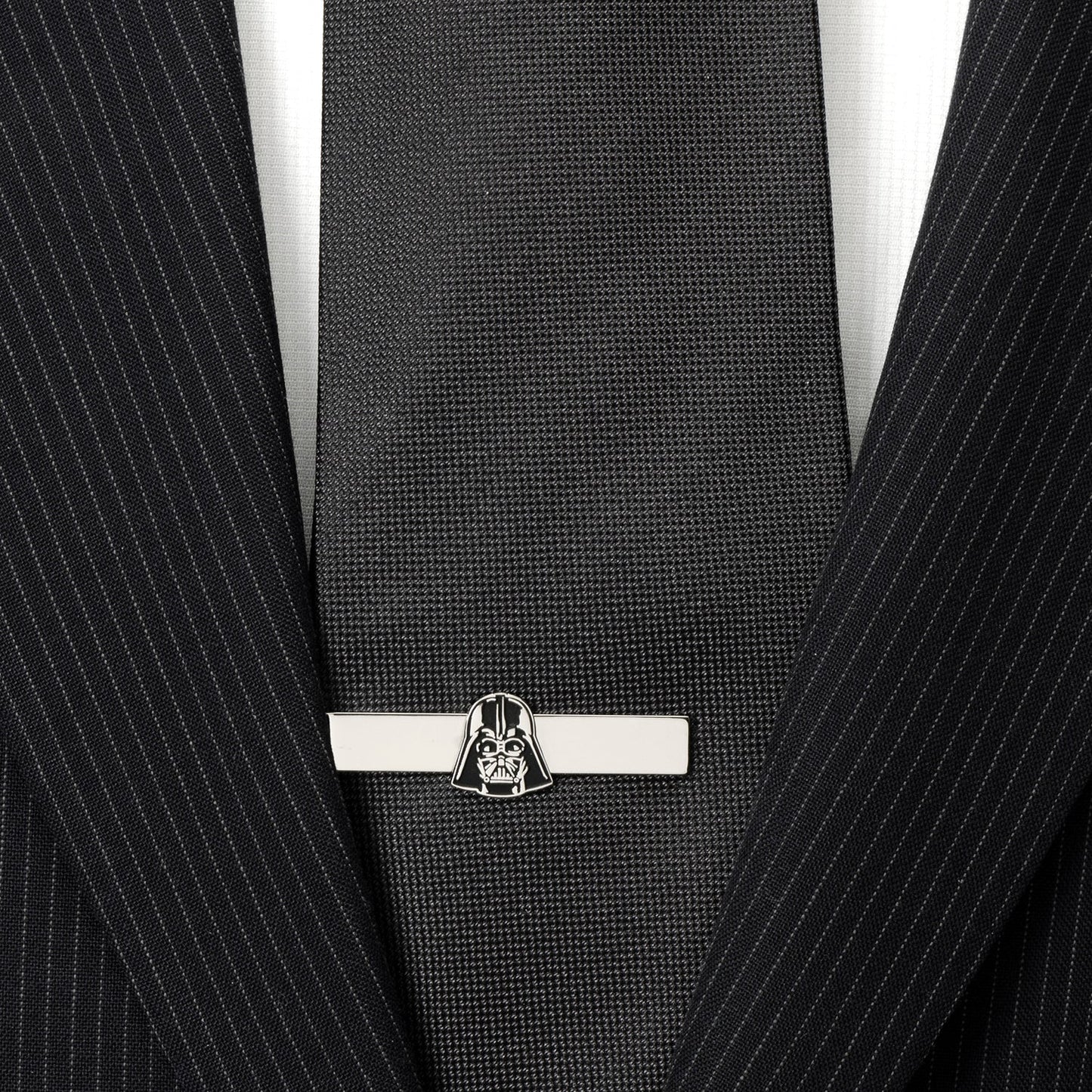 The Star Wars Darth Vader Cufflinks and Tie Bar Gift Set by Cufflinks.com features officially licensed cufflinks and a matching tie clip, displayed on a white background.
