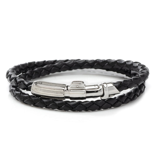 The Star Wars Darth Vader Light Saber Bracelet from Cufflinks.com features black braided leather and a silver clasp inspired by Darth Vader’s lightsaber—a must-have for any Star Wars jewelry collector.