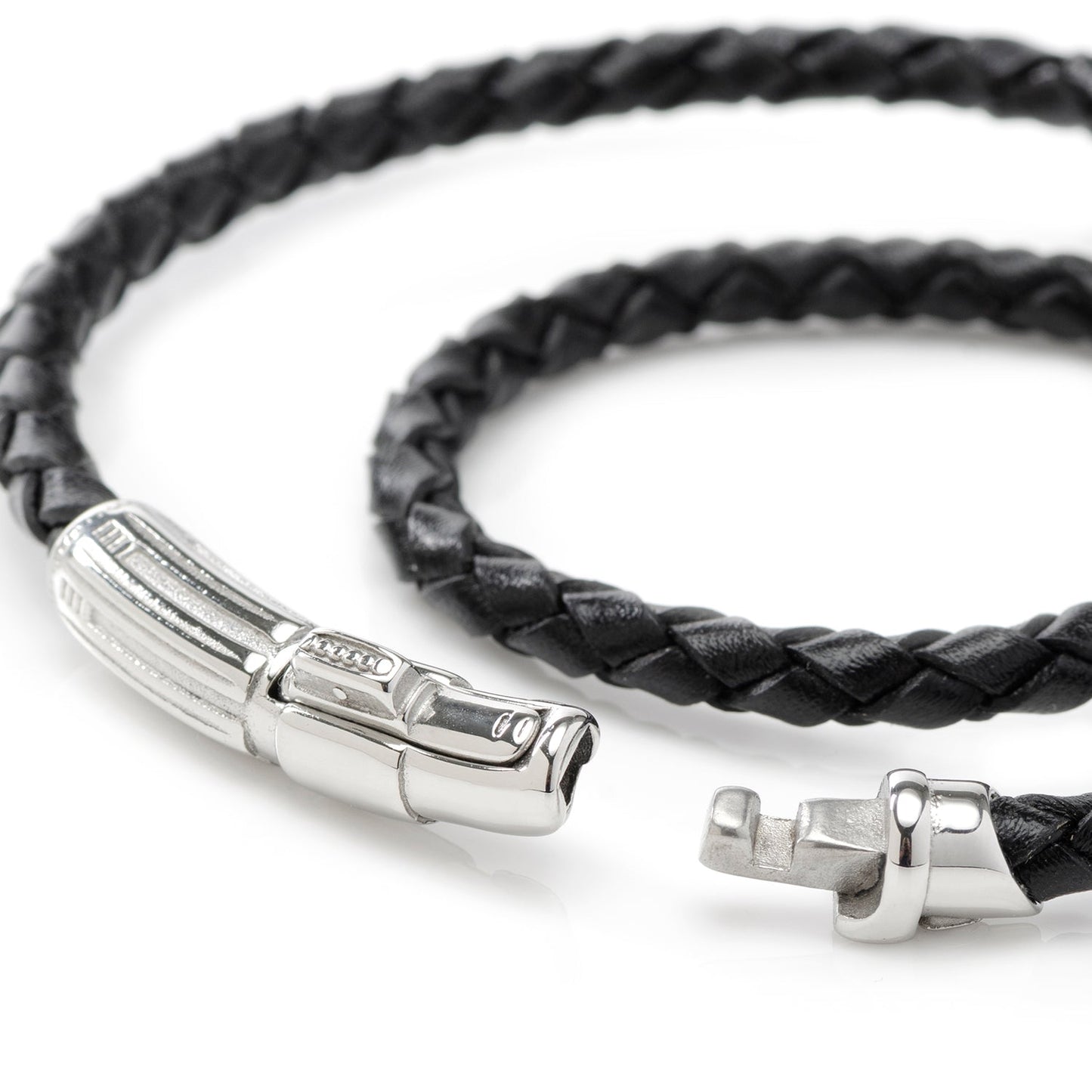 The Star Wars Darth Vader Light Saber Bracelet and Tie Clip Gift Set by Cufflinks.com features a black braided leather bracelet with lightsaber clasp and a matching tie clip—an ideal gift for any Star Wars fan.
