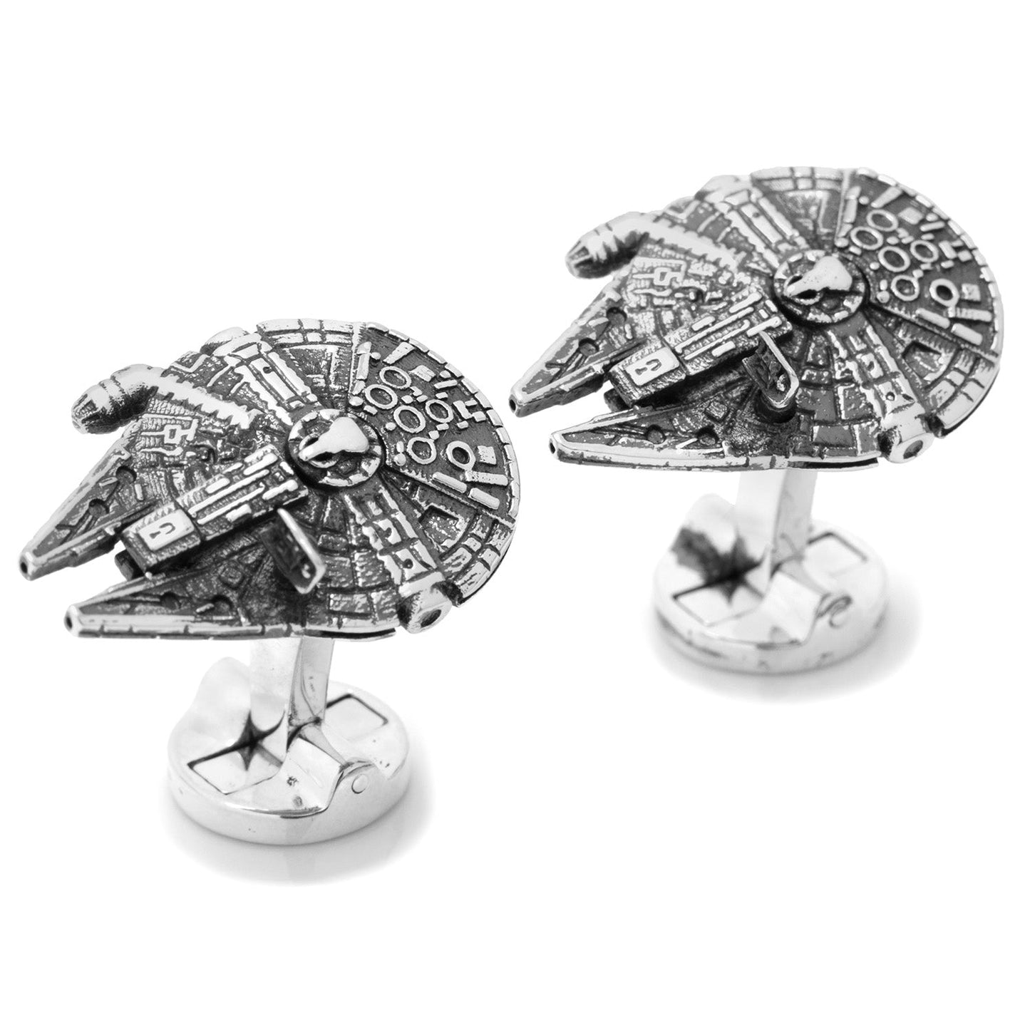 Cufflinks.com’s Star Wars Millennium Falcon 3D Cufflinks are officially licensed and shaped like the iconic ship, featuring the Rebel Alliance symbol on the back—an ideal accessory for any Star Wars fan.