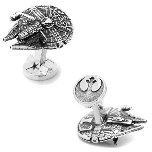 Cufflinks.com’s Star Wars Millennium Falcon 3D Cufflinks are officially licensed and shaped like the iconic ship, featuring the Rebel Alliance symbol on the back—an ideal accessory for any Star Wars fan.
