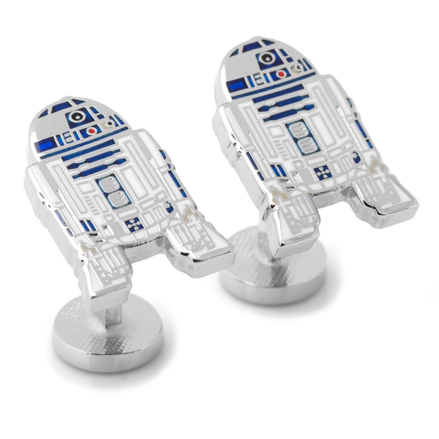 The Star Wars R2-D2 Cufflinks and Tie Bar Gift Set by Cufflinks.com features official Lucasfilm jewelry designs, showcased on a white background.