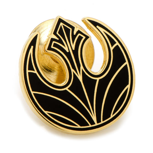 The Star Wars Rebel Alliance Starbird Crest Gold Lapel Pin by Cufflinks.com features stylized line details—a striking Resistance symbol for any fan.