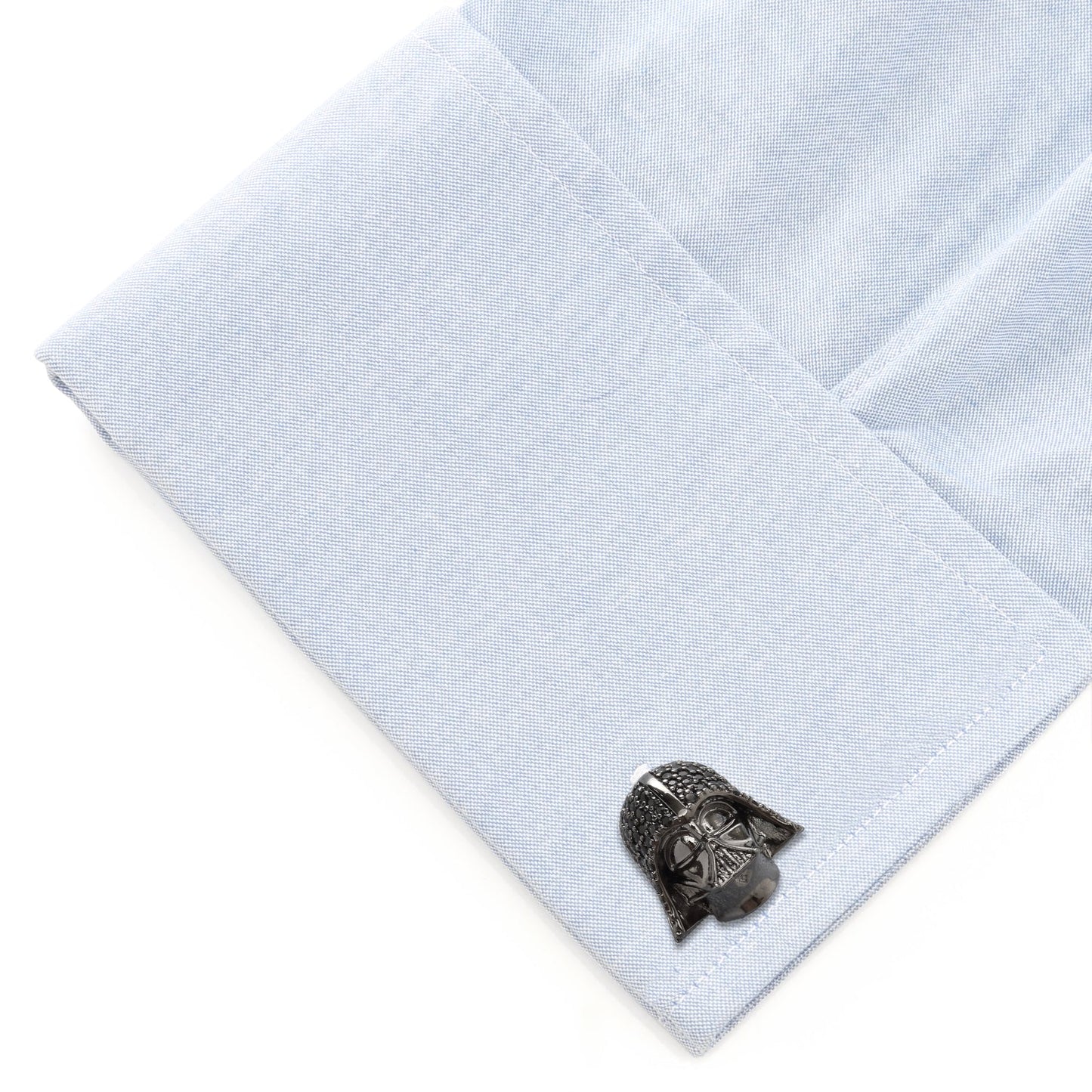 The Star Wars Darth Vader Crystal 3D Cufflinks by Cufflinks.com feature his iconic helmet and Galactic Empire symbol—shown from multiple angles on a white background—the perfect collectible accessory for any fan.