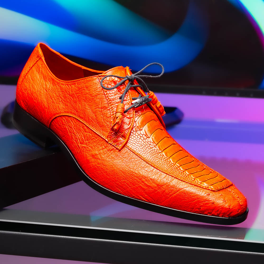 Marco Di Milano Shoes Men's Ostrich Shoe Orange Andretti