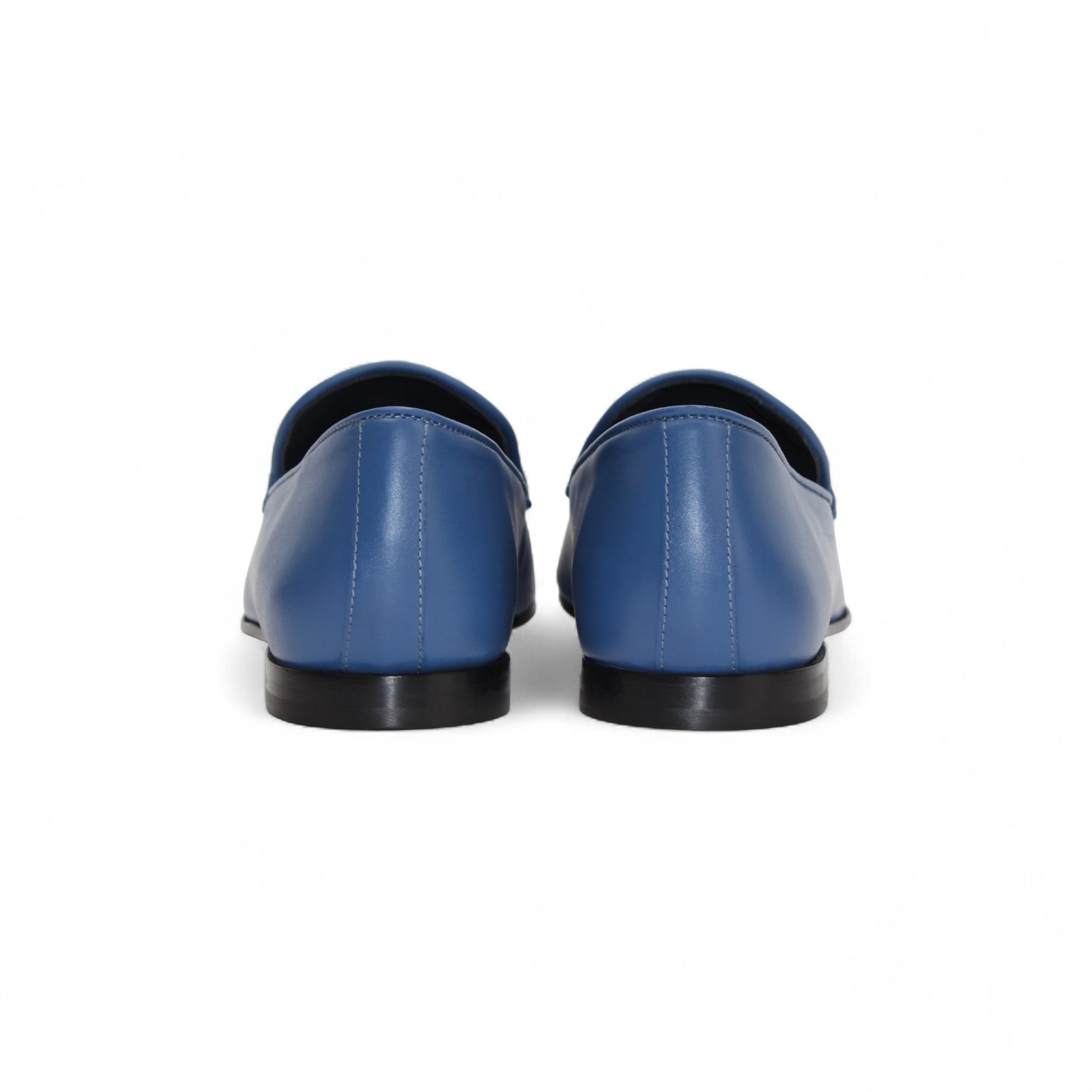 The Duca Di Matiste Duca Anzio Navy/Light Blue is a blue leather loafer with a light blue upper panel and tassel detail, suede bottom, shown in profile on a white background.