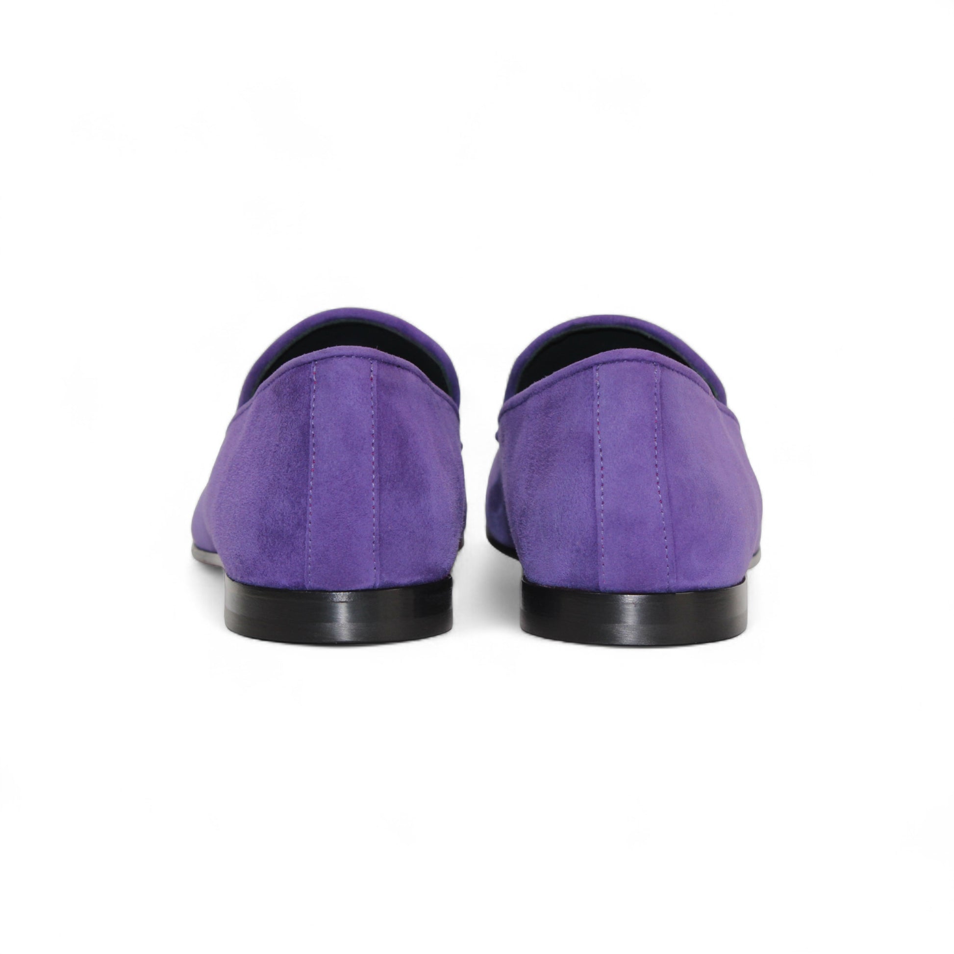 The Duca Di Matiste Duca Anzio Purple is a single Italian-made suede loafer with tassel detail, shown in side profile against a white background.
