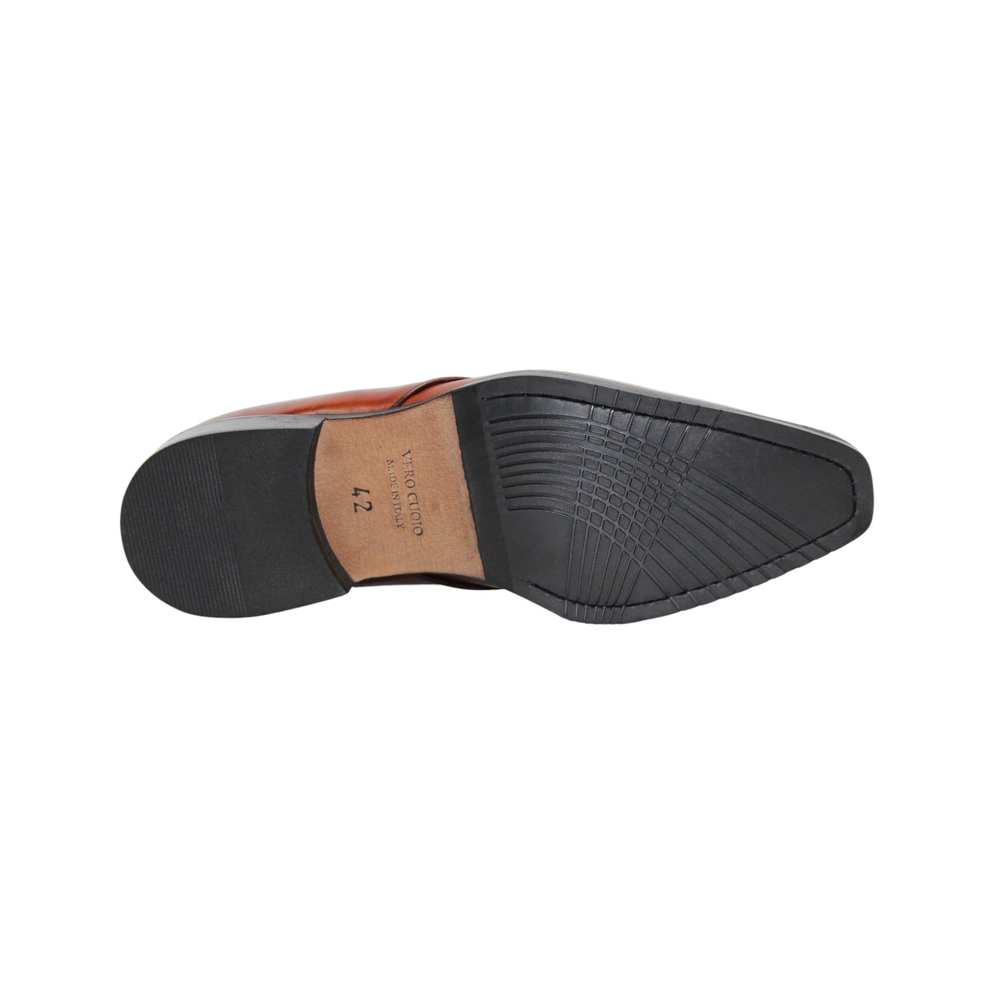 The Firmani Asher Brandy by Firmani is a brown leather dress boot with Italian craftsmanship, two eyelets, a low heel, and a black sole, shown in profile on a plain white background.