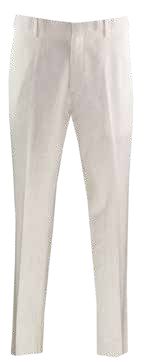 Vinci Suits Modern Fit Flat Front Pre-Hemmed Dress Pants White OMLC-1 with a tailored cut and adjustable waist, displayed on a plain white background.