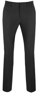 The Vinci Suits Slim Fit Flat Front Pre-Hemmed Dress Pants Black OSDX-3 feature a plain black design, adjustable waistband, and are displayed on a white background.