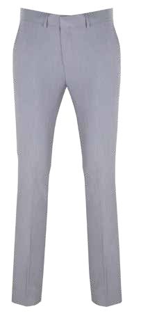 Vinci Suits' Stretch Wool Feel Pants (Gray) OUS-DX, featuring an ultra-slim fit, are elegantly captured against a white backdrop.