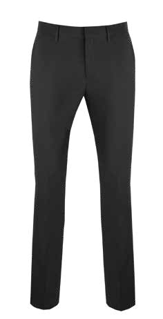 Vinci Suits' Stretch Wool Feel Pants (Black) OUS-DX feature a sleek flat front and two side pockets, presented on a white background, providing an ideal fusion of style and elegance.