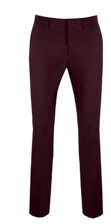 Vinci Suits Stretch Wool Feel Pants (Burgundy) OUS-DX are shown against a white background featuring an ultra slim fit design.