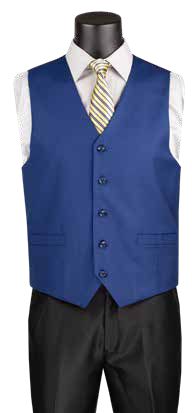 A mannequin showcases the Vinci Suits Slim Fit Single Breasted 5 Button Vest in Twilight Blue (OV-900), paired with a white shirt, yellow striped tie, and black trousers. The textured fabric elevates the sophistication of this ensemble.