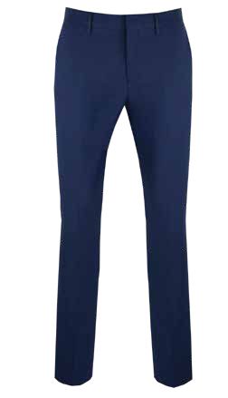 Vinci Suits' "Stretch Wool Feel Pants (Navy) OUS-DX" are ultra-slim fit trousers with a tailored finish, belt loops, and front zipper.