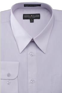 Lilac dress shirt from Daniel Ellissa featuring a pointed collar, buttoned front, and a chest pocket.