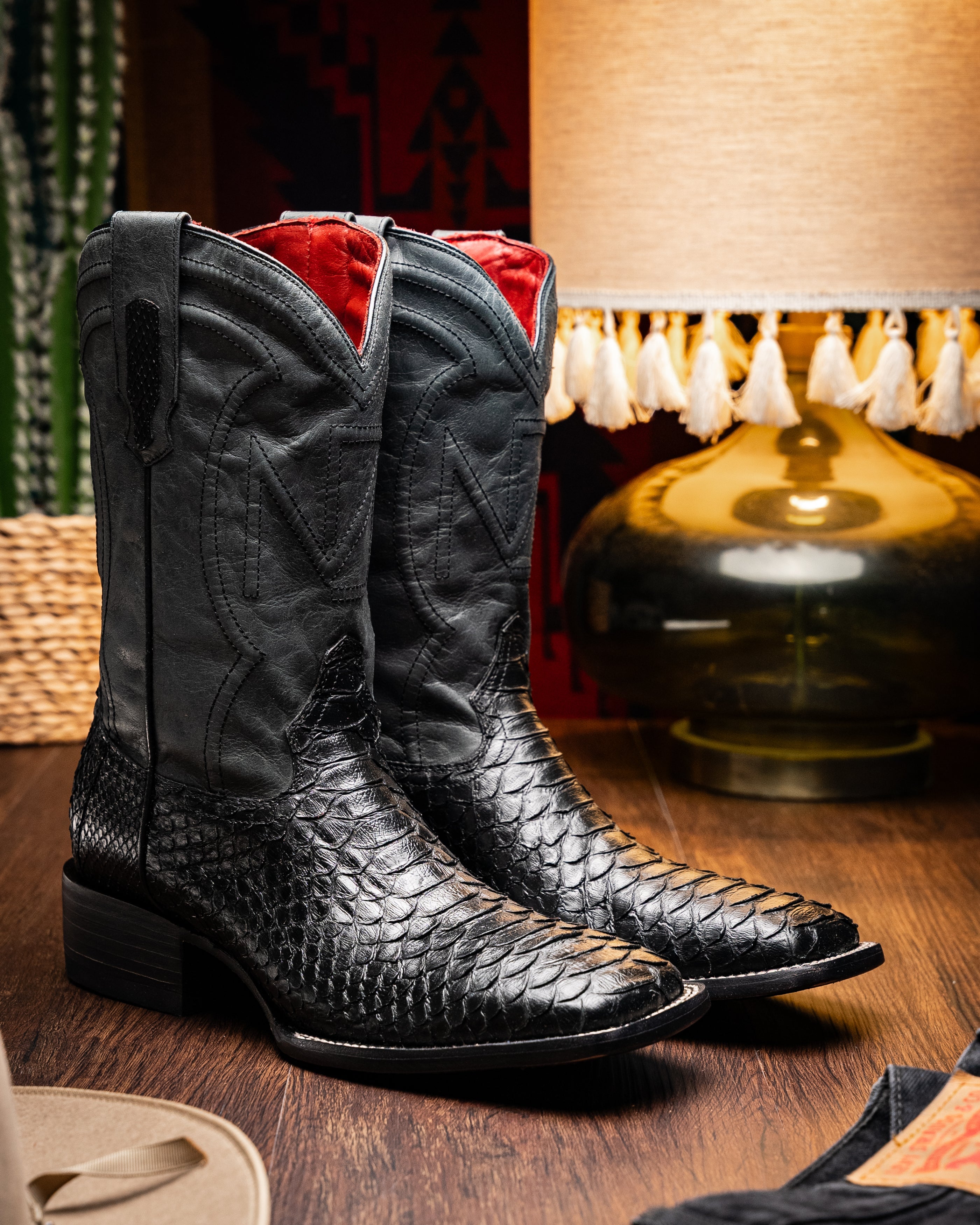 mousssy western bootsブラックM Missouri Black – Unique Design Menswear