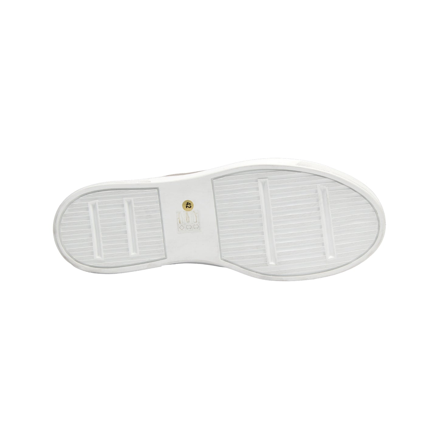 The Duca Di Matiste Duca Monza Grey is a genuine leather low-top sneaker in beige, with white laces and a white sole. Shown from the side on a plain white background, these shoes are perfect for everyday wear.