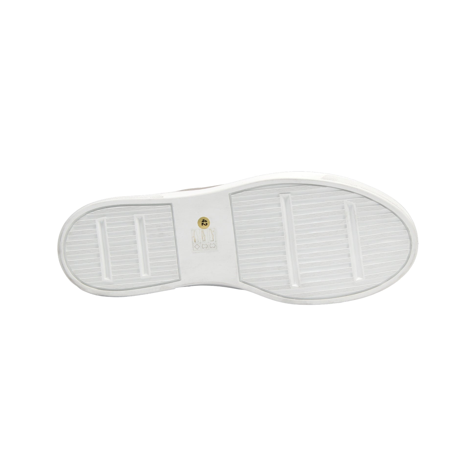 The Duca Di Matiste Duca Monza Grey is a genuine leather low-top sneaker in beige, with white laces and a white sole. Shown from the side on a plain white background, these shoes are perfect for everyday wear.