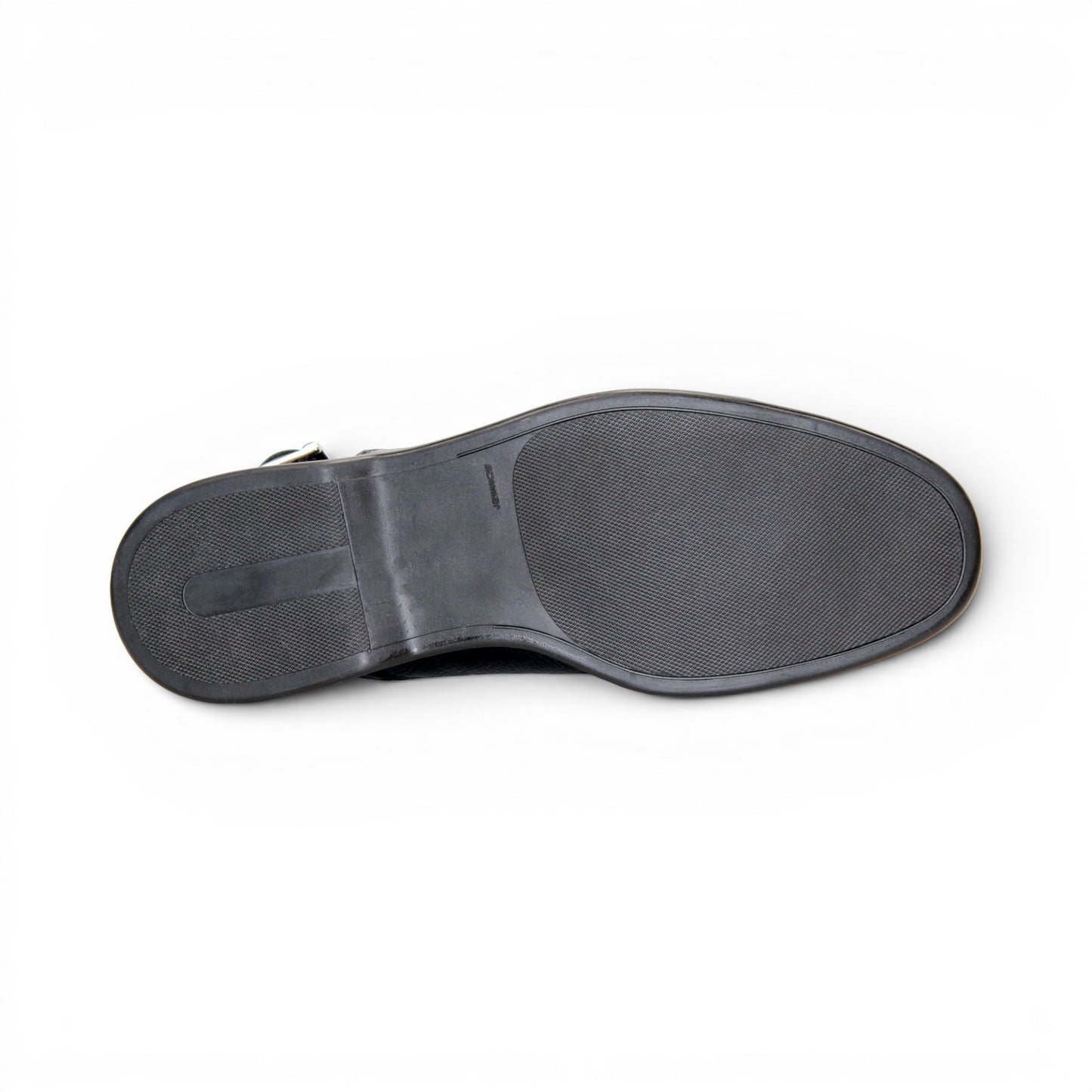 The Duca Di Matiste Duca SA131 Black is an Italian-made sandal in black leather, featuring a closed toe, side cutouts, and a slingback buckle strap, shown in profile against a white background.