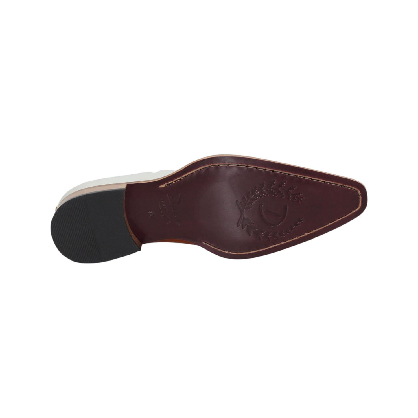 The Duca Spoleto II Yellow Combo by Duca Di Matiste is a luxury leather dress shoe in white, yellow, and brown color blocks with black laces and a light brown sole, expertly handcrafted in Italy and shown in side view on a white background.