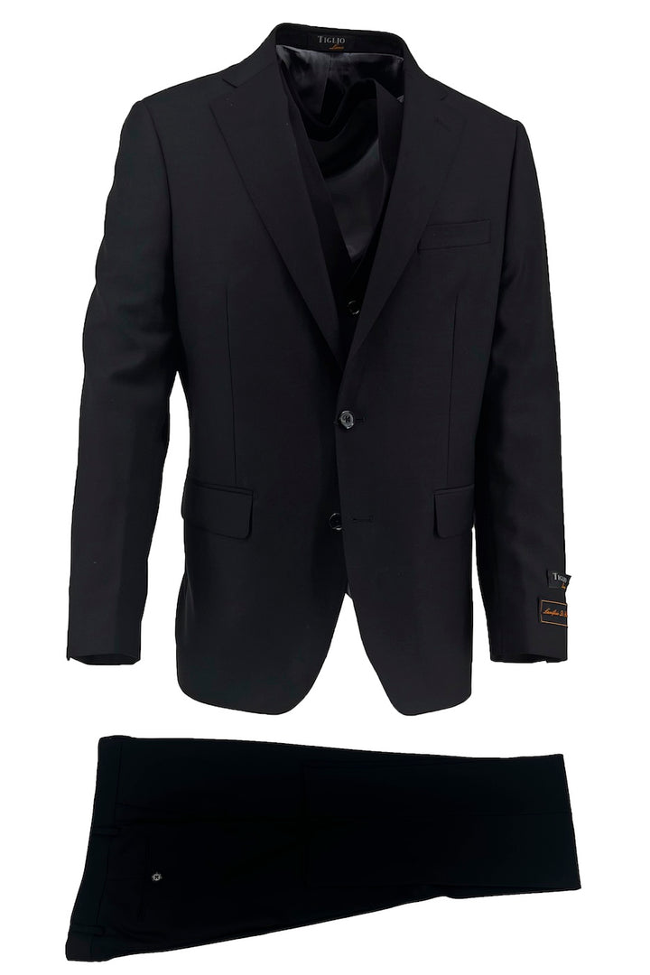 Novello Olive, Modern Fit, Pure Wool Suit by Tiglio Luxe - Olive main image 1